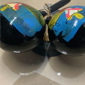 Colorful Hand-Painted Maracas